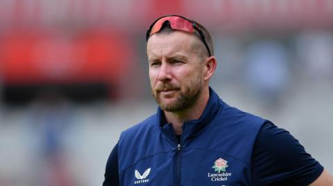 Steven Croft looks on during his interim spell in charge of Lancashire