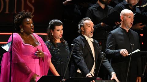 Four singers at the Proms