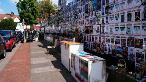 A memorial wall in north London