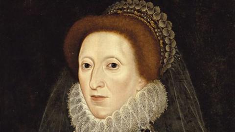 GCSE history image: a close-up painted portrait of Queen Elizabeth I.