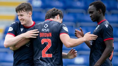 Ross County players celebrating