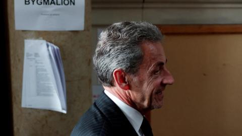 A headshot of Sarkozy