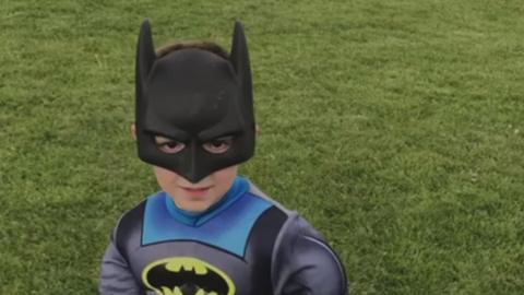 NHS fundraiser Ollie as Batman