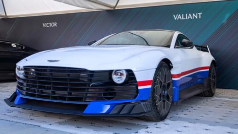 Aston Martin Valiant on display at Goodwood Festival of Speed 2024 in Chichester, England. 