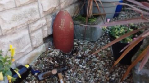 the bomb in the Edwardses' garden
