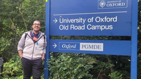 Mohammed Alhabil at the Oxford University Campus