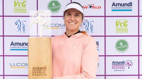 German golfer Leonie Harm after winning the German Masters