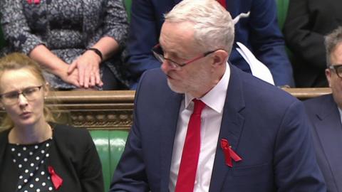 Jeremy Corbyn at PMQs