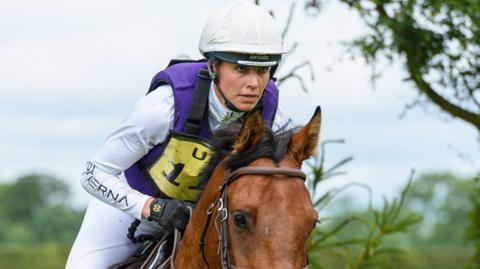 Georgie Campbell in eventing action