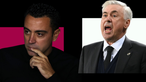 Barcelona boss Xavi and Real Madrid manager Carlo Ancelotti