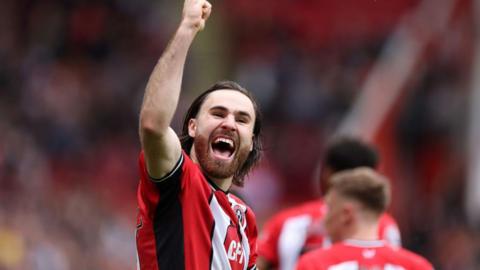 Ben Brereton Diaz celebrates goal