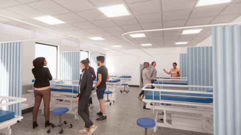 Architect's impression of training ward