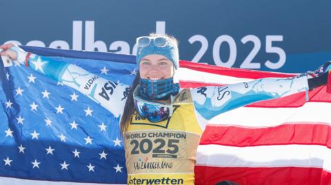 Wyoming-born Breezy Johnson celebrates women's world downhill title