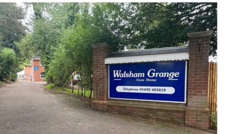 Walsham Grange care home in North Walsham where police are investigating concerns about the care of residents