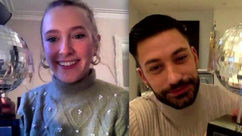 Watch the first interview the actor and her dance partner Giovanni Pernice gave after their victory.