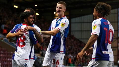 Blackburn celebrate Dilan Markanday's winner