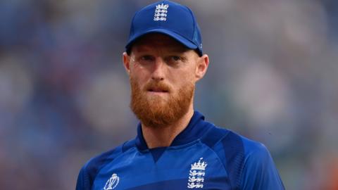 England's Ben Stokes looks on during an ODI