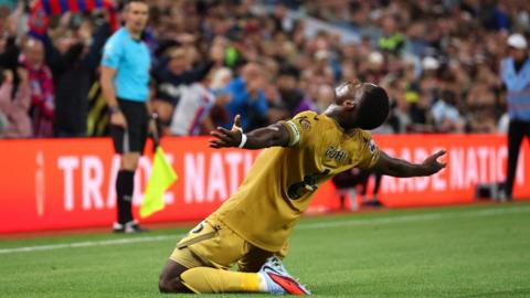 Marc Guehi celebrates