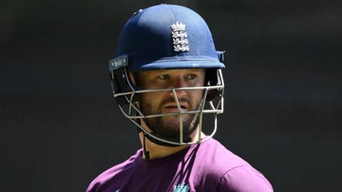 Ben Duckett looks glum while waiting to bat in the nets during the Ashes