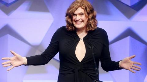 Lana Wachowski receiving GLAAD Media Award