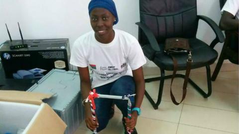 Fatoumata Ceesay of the Gambian robotics team
