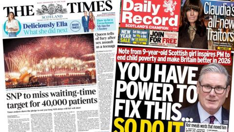 Times and Daily Record front pages