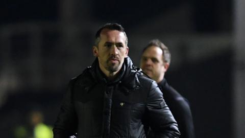 Christian Fuchs during his side's 3-1 win at home to Tranmere Rovers on Tuesday.