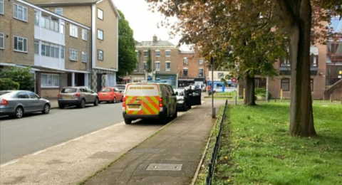 A police van in Gloucester