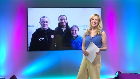 Jenny on the Newsround set