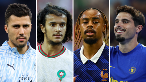 Rodri, Ayyoub Bouaddi, Bradley Barcola, Pedro Neto