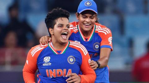 Shafali Verma celebrates