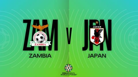 Zambia versus Japan match graphic