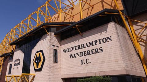 Outside view of the Billy Wright stand at Molineux, Wolverhampton