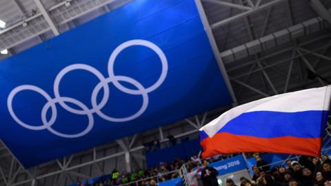 Russia flag at the Olympics Games