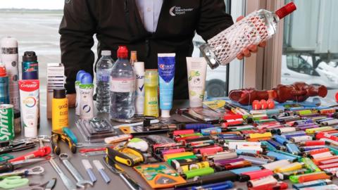 Items confiscated at Manchester Airport