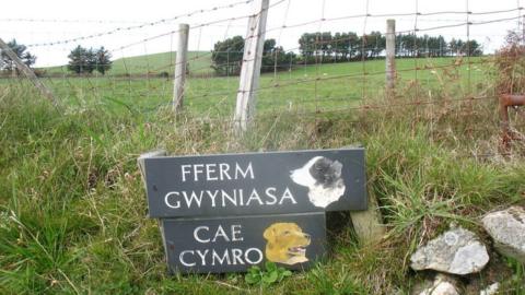 Farm sign in Gwynedd