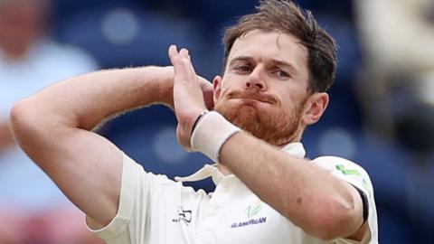 James Harris bowls for Glamorgan