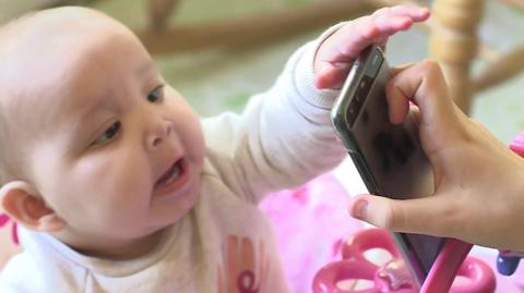 Becky's baby daughter Alia skyping her father Abdou