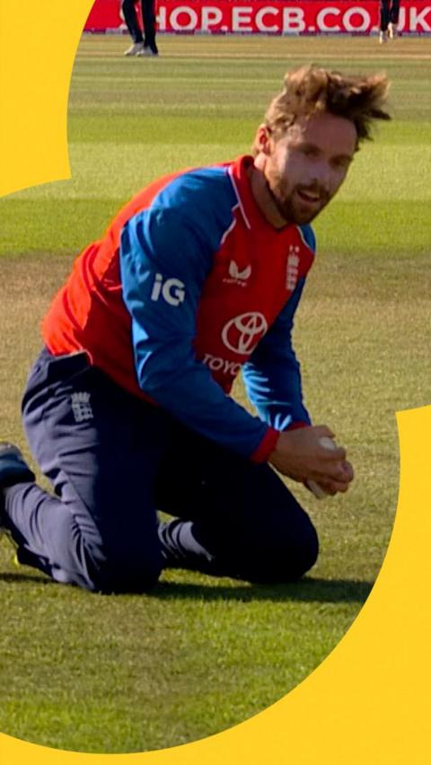 Phil Salt after taking a catch