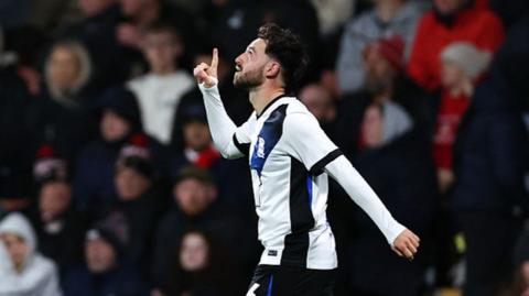 Birmingham City's Patrick Roberts celebrates