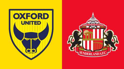 Side-by-side of Oxford United and Sunderland club badges