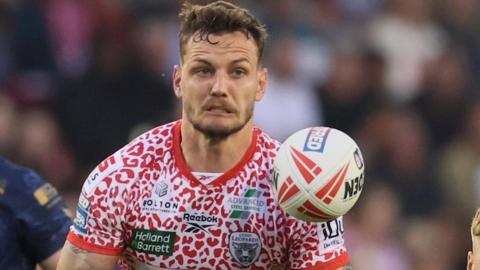 Ethan O'Neill in action for Leigh Leopards