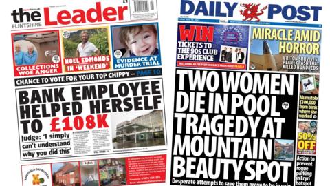 Front page of The Flintshire Leader and the Daily Post