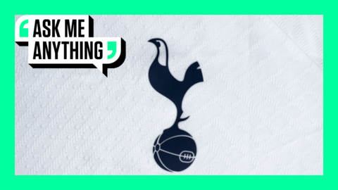 Tottenham Hotspur's logo with an Ask Me Anything border around it