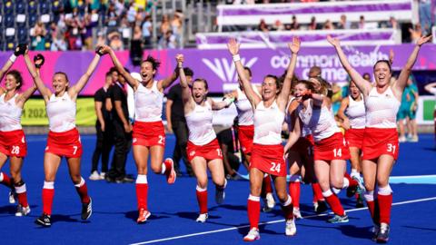 England celebrate hockey gold