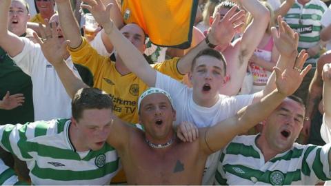 Celtic fans in Seville