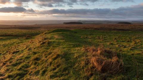 A shot of open moorland in Northumberland