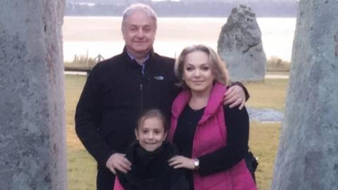 Richard Kingston with wife Mariya and daughter Anna