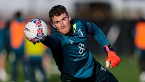 Mark Travers in training for Bournemouth