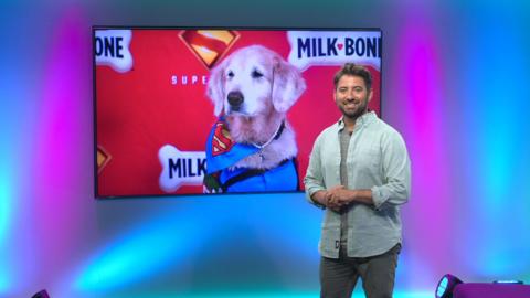Ricky on the Newsround set